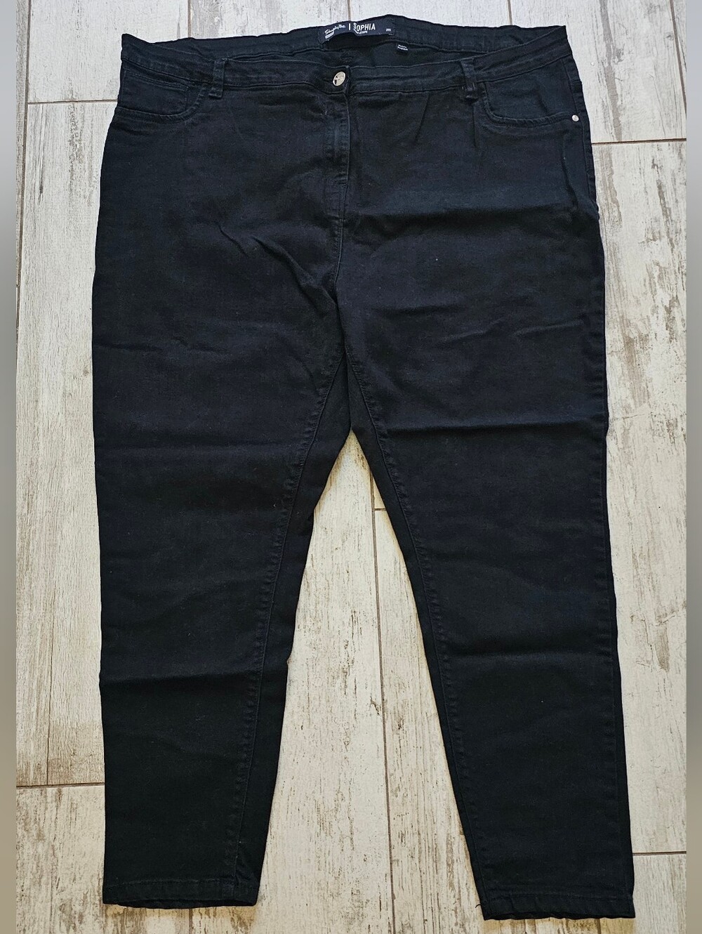 Simply Be Black Skinny Ankle Jeans - Stretch Slim Fit 24W